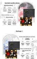 Coffret cadeau de bougies aromatiques à la rose en cire de soja artisanale de luxe, parfum d'ambiance noir, cadeau pour anniversaire, Saint-Valentin