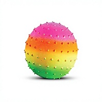 Ballon de massage gonflable arc-en-ciel de 15 cm en PVC entièrement pulvérisé, idéal pour l'exercice des mains et à usage polyvalent – Vente en gros usine