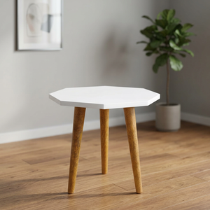 Modern Designer Wooden <b>Coffee</b> <b>Table</b> Octagonal Shape Natural Solid Wood <b>Legs</b> Living Room Furniture Eco-Friendly Handmade Bedroom - Product Image 2