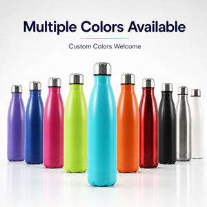 Pronta per la Spedizione: Bottiglia d'Acqua Classica a Forma di Cola da 500ml in Acciaio Inox da 17oz, Rivestita a Polvere, Isolamento Sottovuoto, Logo Personalizzabile - Product Image 3