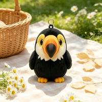 Peluche Toucan Personnalisée ODM/OEM, Adorable Oiseau en Peluche, Porte-clés, Mini Breloque de Sac, Cadeau Promotionnel