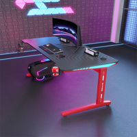 Bureau d'Ordinateur Motorisé à Hauteur Réglable de Haute Qualité, Vente Chaude, Table de Jeu Électrique, Bureau PC avec LED