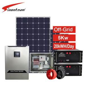 Kit completo para el hogar del sistema solar fuera de la red de 5KW con inversor híbrido Mono Panels20 de 450W y batería de gel 12V-250AH12 - Product Image 3