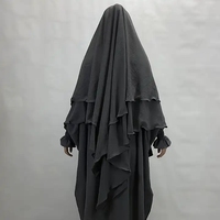 Ensemble Arabe Musulman Fantaisie Malaisie Voiles pour Hijab Dames Niqab Islamique Dubai Style Design Khimar Set Complet