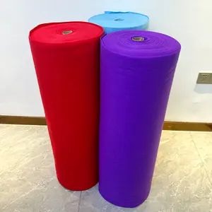 Wholesale 140G-350G Recycled Colorful Non Woven Carpet Needle Polyester Felt Roller
