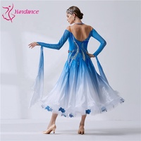 B-19510 Costume de danse moderne de haute qualité de Yundance, conforme aux nouvelles normes nationales, robe de danse de salon longue pour femmes