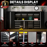 Ensembles d'Atelier et de Garage: Coffres à Outils en Acier et Armoires de Rangement, Grand Meuble à Outils Combiné, Établi de Garage/Mobilier Métallique