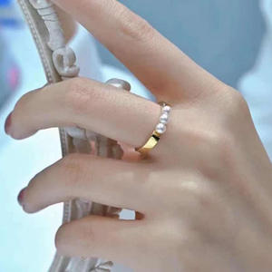 Anillo de Plata S925, Accesorio para Joyería DIY, Soporte para Cuentas de Plata con Cuentas Redondas de 5-8mm, Incrustaciones de Diamantes Cortados, Soporte para Anillo Vacío 10408 - Product Image 3