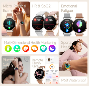 สมาร์ทวอทช์ ET493 สำหรับ<span class=keywords><strong>ผู้หญิง</strong></span> รุ่นปี 2026 หน้าจอ AMOLED รองรับการโทร วัดคลื่นไฟฟ้าหัวใจ (ECG) ตรวจวัดอัตราการเต้<span class=keywords><strong>น</strong></span>ของหัวใจ ตรวจสอบสุขภาพ โทรฉุกเฉิน SOS กั<span class=keywords><strong>น</strong></span><span class=keywords><strong>น</strong></span>้ำ - Product Image 3