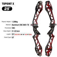 Topint busur anak panah terbalik, Topoint X-25 aluminium CNC 6061 T6 busur panahan Riser warna ganda Semua ILF RH dan LH