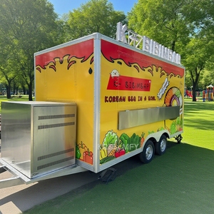 รถพ่วงขายอาหารปรับแต่งได้ พร้อมห้องเย็น รถพ่วงขายแซนวิช ครัวพร้อมอุปกรณ์ครบครัน ซุ้มขายอาหารเคลื่อนที่ - Product Image 1