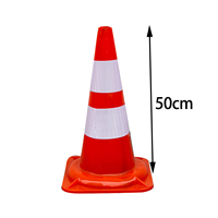 Cône de signalisation en PVC de 30 cm (12 pouces) à haute visibilité, flexible, avec bande réfléchissante prismatique haute intensité rouge/orange 21x21 cm, directement des États-Unis