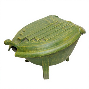 Cubo de agua de tortuga de hierro fundido decorativo artesanía de mano pesada hecha en la India adorno de hierro de Metal objeto creativo más vendido para el hogar - Product Image 1