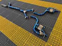 Sistema de Escape Catback CGW 3D Scan CNC Mold Fixture en Titanio Azul Quemado para Mercedes Benz AMG W206 C43 2.0T