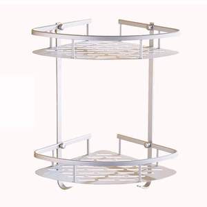 Aluminio 1,2 Triángulo Trípode Estante de baño Espacio sin perforaciones Estante de inodoro Venta al por mayor Vajilla Soportes de almacenamiento de <span class=keywords><strong>metal</strong></span> Bastidores - Product Image 3