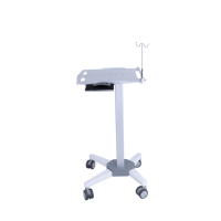 Chariot mobile pour ordinateur portable avec hauteur réglable, support IV, plateau coulissant pour souris et roulettes verrouillables