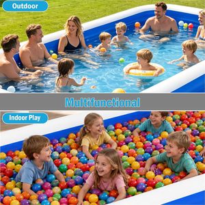 Piscine gonflable en PVC MAKE WAVES pour adultes et enfants, design surdimensionné et épaissi, colorée, décontractée, pour une utilisation estivale en extérieur - Product Image 2