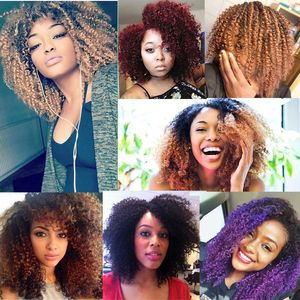 Extensiones de Cabello Humano Afro Rizado de Alta Calidad, Cabello Afro Rizado en Paquetes, Doble Trama, Cabello Despeinado para Mujeres Negras - Product Image 6