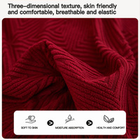 Housse de canapé-lit pliable sans accoudoirs, extensible, en jacquard tricoté épais, avec jupe de protection, ensemble complet - Ventes Flash