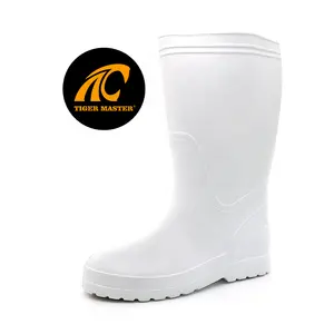 White Oil Resistant Non Slip EVA Rubber Boots Waterproof Light Weight Non Safety Eva Foam Boots