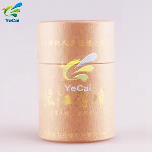 Round Paper Tube Tea Box with PVC Clear Window Luxury Fashion Paper gift Can paepr packaging