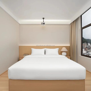 Mesita de Noche Moderna Ecológica con Tamaños Personalizables, Juego de Dormitorio de Madera para Hotel con Cabecero para Habitaciones de Hotel de 3 Estrellas - Product Image 2