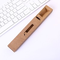 Boîte promotionnelle à stylo bon marché Emballage en papier pliable personnalisé avec fenêtre pour vérifier les produits