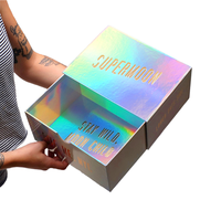 Boîte de présentation en carton holographique personnalisée avec tiroir coulissant pour parfum