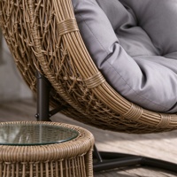 Fauteuil suspendu en rotin, siège balançoire autoportant, mobilier d'extérieur moderne et minimaliste pour jardin, balcon, intérieur