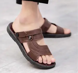 Factory price new sandals men wholesale summer non-slip outer wear sandals breathable casual beach shoes