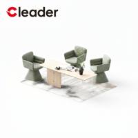 Fauteuil de réception contemporain ergonomique avec base en contreplaqué moulé et revêtement en tissu Highfine, chaise de bureau de direction
