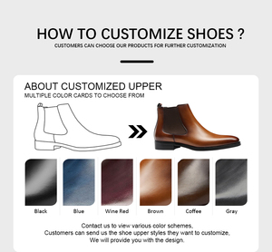 Bottes <span class=keywords><strong>Chelsea</strong></span> de mariage de qualité supérieure pour hommes, bottes de luxe personnalisées à la cheville, bottes en cuir de grande taille, bottes habillées pour le bureau et les fêtes pour hommes - Product Image 4