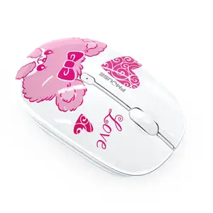 Wholesale computer girl women mouse rechargeable 1200dpi 2.4g wireless mouse for laptop pc computer