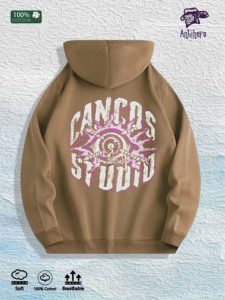 Sudadera con Capucha Gráfica CANCOS STUDIO 100% Algodón, Almacén en EE. UU., 7 Colores - Product Image 5