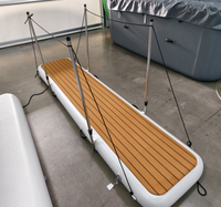 Passerelle gonflable renforcée pour la sécurité, plateforme flottante avec poteaux de support et cordes