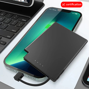 Sạc dự phòng siêu mỏng 2024, mỏng nhất 5mm, dung lượng 5000mAh, tích hợp cáp sạc, tiện dụng - Product Image 2