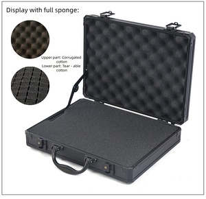 Boîtier d'instrument <span class=keywords><strong>en</strong></span> alliage d'<span class=keywords><strong>aluminium</strong></span> sur mesure, vitrine d'échantillons et boîte à <span class=keywords><strong>outils</strong></span> d'emballage antichoc portable - Product Image 5