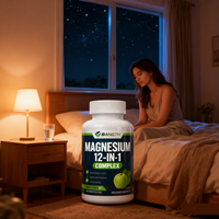 Nouvel Arrivage : Capsules de Magnésium Glycinate pour la Santé Musculaire, Complexe 12-en-1 de Vitamines et Minéraux, 700mg, Soutien Osseux et Articulaire, 120 gélules