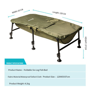 Cuna Plegable de Seis Patas para Peces, Kit de Pesca de Carpas, Colchoneta de Desenganche, Cuna para Carpas Extra Robusta con Altura Ajustable - Product Image 4