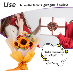 Custom Diy Craft Art Flower Bouquet <b>Knitting</b> <b>Sets</b> Crochet Needle Hook Kit <b>for</b> <b>Beginners</b> - Product Image 3