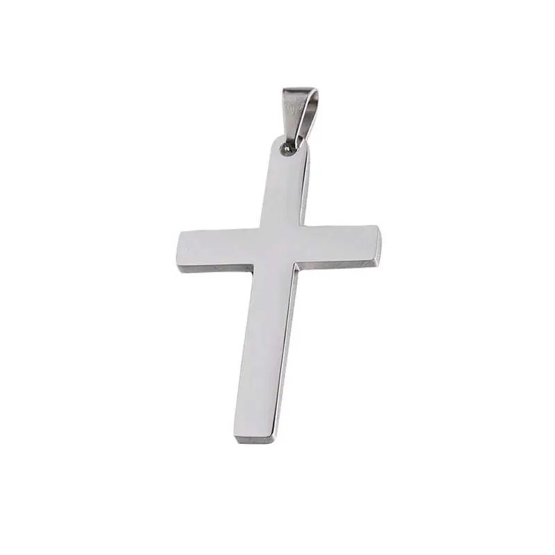 Stainless Steel DIY Jewelry Accessories Cross Pendant for Men Necklace Making