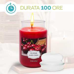 Scented Glass Jar <b>Candles</b> 510g Black Cherry 3 <b>Large</b> Jars Made In Italy - Product Image 4