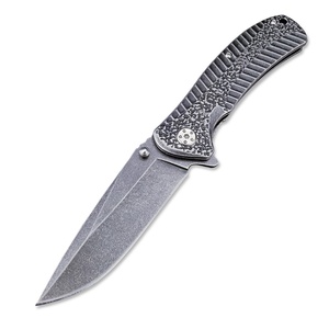 Cuchillo plegable EDC de rescate para exteriores Ker Shaw Starter 1301, hoja de acero inoxidable con punta caída, cuchillo de bolsillo para camping, OEM DIY - Product Image 1