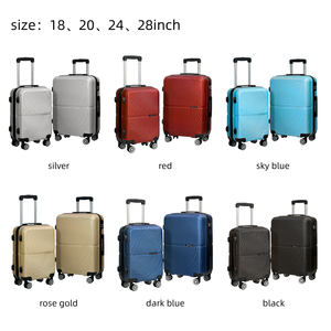 Ensemble <span class=keywords><strong>de</strong></span> 4 <span class=keywords><strong>valises</strong></span> à roulettes rigides légères et imperméables, en aluminium, avec serrure à combinaison multi-vitesses pour les voyages - Product Image 3