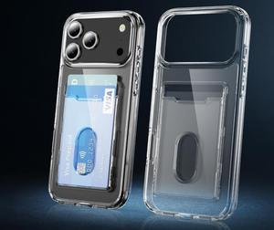 Funda Protectora Transparente de Acrílico con Ranura para Tarjetas para Apple <span class=keywords><strong>iPhone</strong></span> 7 Plus 8 Xs XR 11 12 <span class=keywords><strong>13</strong></span> 14 15 16 Pro Max 17 Air - Product Image 4