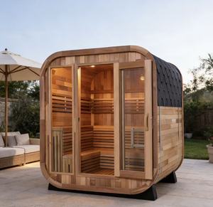 Sauna Exterior Cuadrada, Conveniente y Eficiente, para Después del Ejercicio y Cuidado de la Piel, de Madera Sólida - Product Image 1