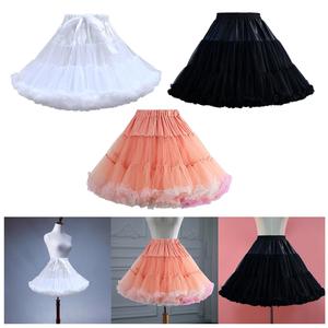 Women's White Chiffon Crinoline <b>Petticoat</b> Layered Tulle for Wedding Dress for Wedding and Cosplay Costume - Product Image 4