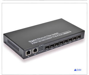 Gigabit 8 SC cổng + 2 RJ45 Ethernet duy nhất chế độ sợi kép phương tiện truyền thông chuyển đổi chuyển đổi sợi thu phát - Product Image 2