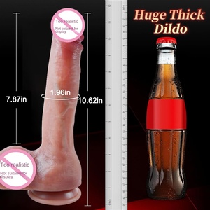 Masturbatore Gladiatore a Doppio Strato in Silicone Liquido, Bastone Massaggiante Manuale Femminile, Simulazione Pene con Ventosa, Pene Finto Doppio - Product Image 4
