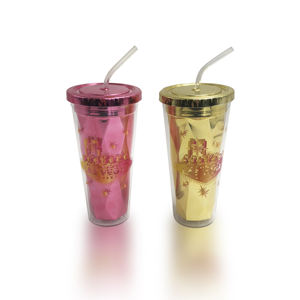 16oz Disposable <b>Double</b> <b>Wall</b> Plastic <b>Coffee</b> Mug Recyclable Materials Hot Beverage <b>Cup</b> for Entertainments - Product Image 2